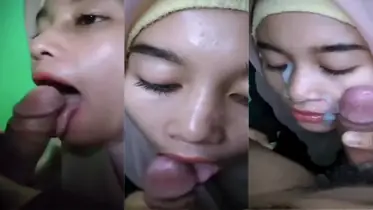 Cewek berhijab dengan skill hisap kontol luar biasa